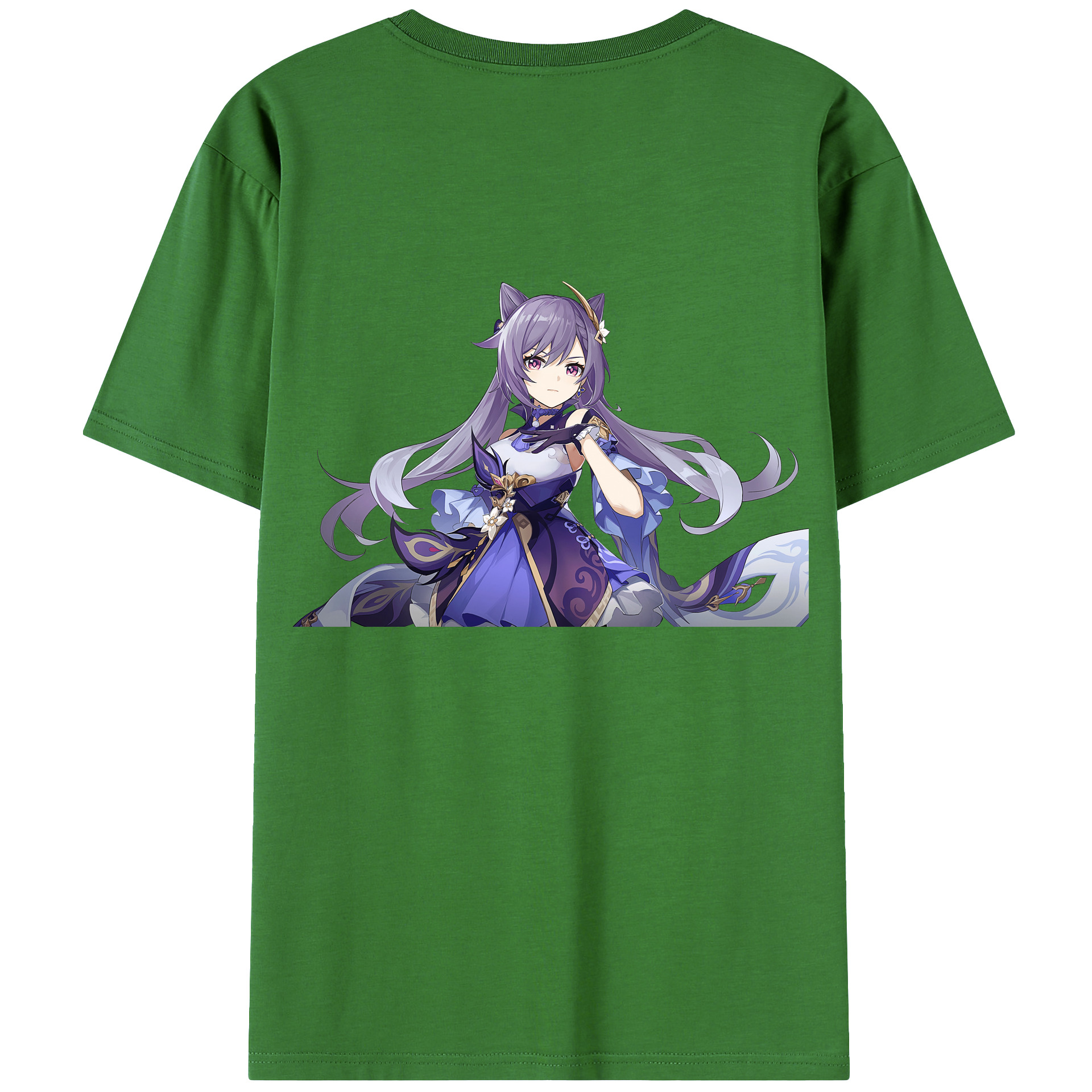 げんし神 刻晴 こくせい genshin Kokusei レディース半袖Tシャツ(バックプリント)